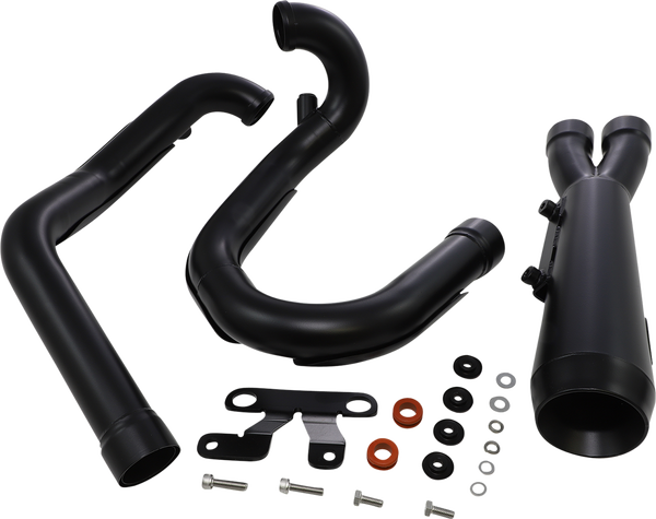 Assault 2:1 Exhaust System Black, Mild Steel, 1, nordicamoto.ro