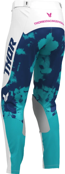 Pantaloni Dama Thor Launchmode Bleach Alb/Albastru 7/8, 8, nordicamoto.ro