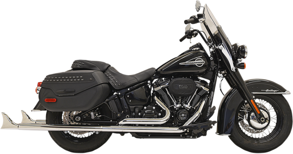 Fishtail True Dual Exhaust System Black, 1, nordicamoto.ro