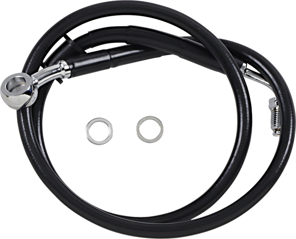 Extended Length Stainless Steel Brake Line Black, Vinyl Coated Oversize [+152 mm (6'')], 1, nordicamoto.ro