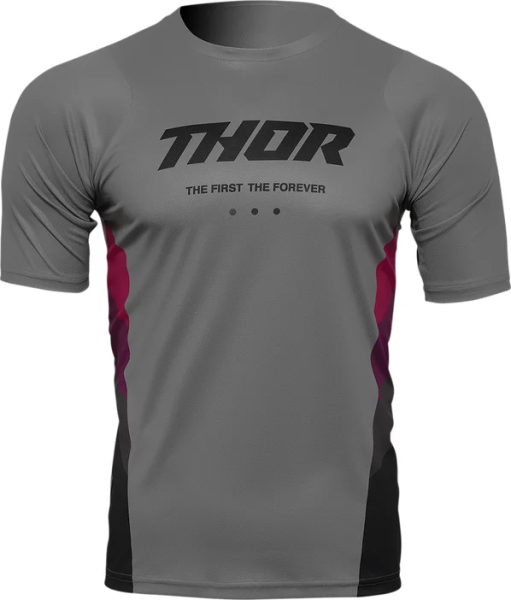 Tricou MTB Thor Assist React Gray/Purple, 1, nordicamoto.ro