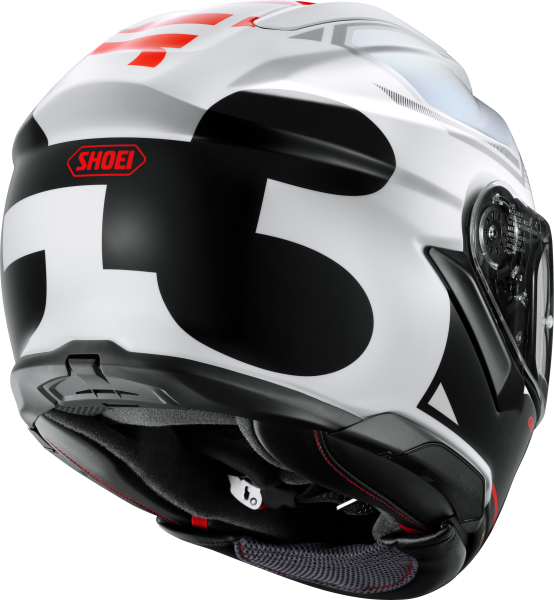 SHOEI GT-AIR3 MIKE TC-6 teljes arcú sisak, fekete/piros/fehér, S-es méret, 10, nordicamoto.ro