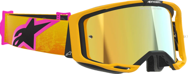 Alpinestars Vision 8 Corp szemüveg, narancssárga/rózsaszín/sárga, EGY MÉRET, 1, nordicamoto.ro