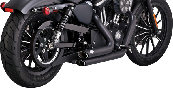 Shortshots Staggered Exhaust System Black, 3, nordicamoto.ro