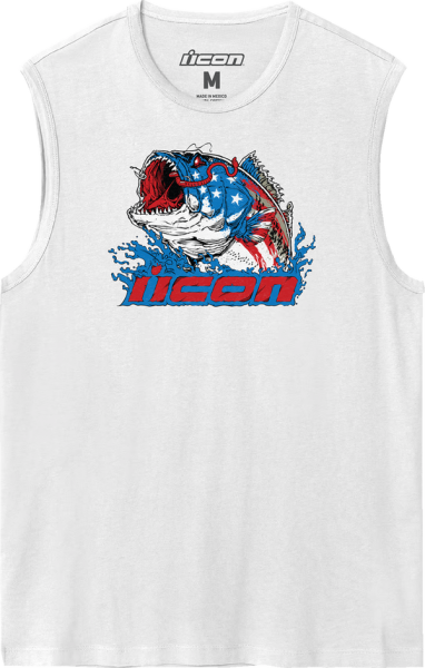 Tricou Icon American Basstard White M, 3, nordicamoto.ro