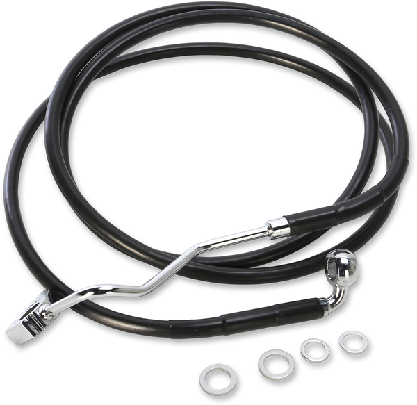 Extended Length Black Vinyl Brake Line Kit Black Oversize [+152 mm (6'')], 2, nordicamoto.ro