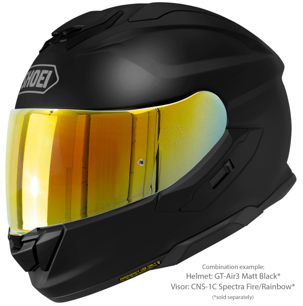 SHOEI GT-AIR3 teljes arcú sisak – matt fekete – S-es méret, 6, nordicamoto.ro