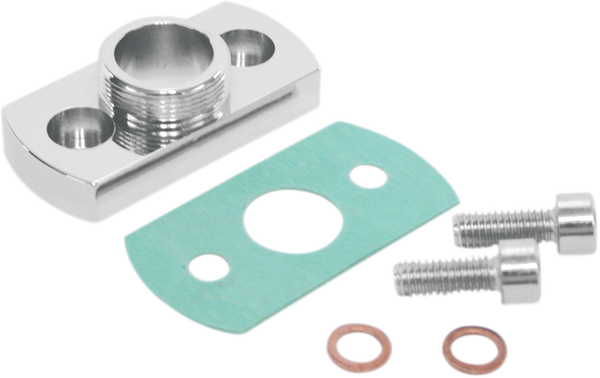 Fuel Valve Adapter Plate Chrome, 1, nordicamoto.ro