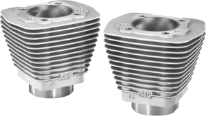 Evolution-style Aluminum Cylinders Silver, 1, nordicamoto.ro