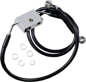Extended Length Brake Line Black, Vinyl Coated Oversize [+203 mm (8'')], 1, nordicamoto.ro