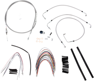 Complete Stainless Braided Handlebar Cable/brake Line Kit Silver