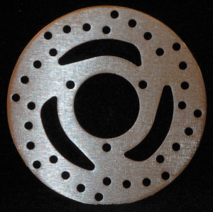 Round D-series Scooter Brake Rotor Silver, Stainless Steel, Zinc