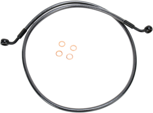 E-z Align Dot Braided Single Disc Front Brake Line Black, Black Pearl, 2, nordicamoto.ro
