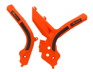 RACETECH KTM SX/SX-F 19–22, EXC/EXC-F 20–23 narancssárga vázvédők, nordicamoto.ro