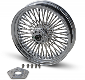 Fat Daddy Front Wheel 18x3.5 Single-disc Chrome Silver