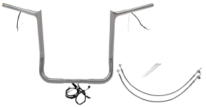 Plug & Play Ez Install 1-1/4(r) Pointed Top Handlebar Kit Silver