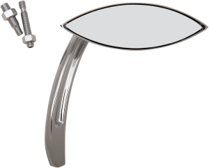 3-d Cat Eye Mirror Polished Chrome, 3, nordicamoto.ro