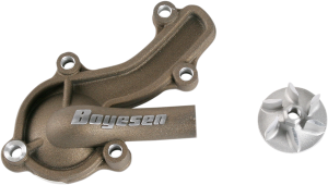 Supercooler Water Pump Cover And Impeller Kit Magnesium, Powder-coated
