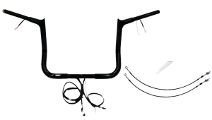 Plug & Play Ez Install 1-1/4(r) Pointed Top Handlebar Kit Black, 2, nordicamoto.ro