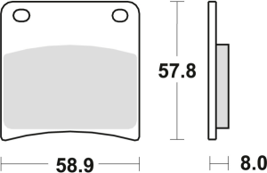 TRW szinterezett első/hátsó fékbetétek STREET SUZUKI GSXF 600/750 '88–'97/VX 800 '90–'95/GSXF 1100 '88–'96/GSX 1100 G '91–'93