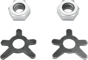 Brake Shaft Nut And Lock Kit Silver