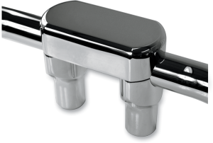 Hefty Handlebar Riser & Top Clamp Kit Silver, 1, nordicamoto.ro