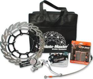 Supermoto Racing Brake Kit 300mm Black, Stainless Steel