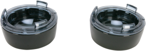 Deep-dish Bezels With Lens For Bullet Turn Signals Black, Gloss, 1, nordicamoto.ro