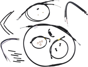 Handlebar Cable And Brake Line Kit For Wide Glide Gorilla Handlebars Silver