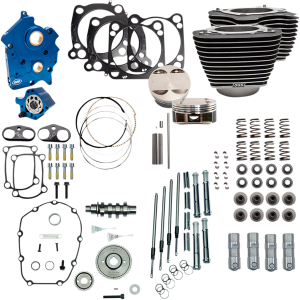 124(r) Power Package Engine Performance Kit Highlighted Fins, Wrinkle Black, 1, nordicamoto.ro