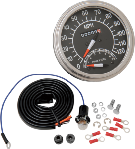 5(r) Fl-style 2:1 Speedometer Black, 1, nordicamoto.ro