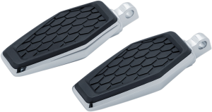 Hex Foot Pegs Black, Chrome