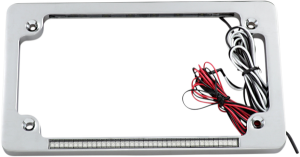 Dual Led License Plate Frame Red, White, 3, nordicamoto.ro