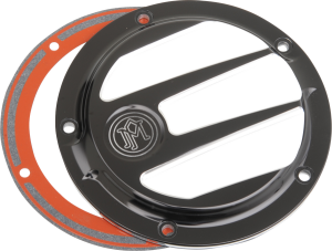 Derby Cover Black, Matte, Chrome, Anodized, Platinum Cut, 1, nordicamoto.ro