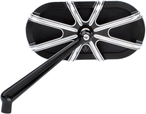 Caged Series Mirror Chrome, Anodized Black, 1, nordicamoto.ro