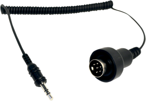 Stereo Jack 3.5mm To 6-pin Din Dual Stream Black Black