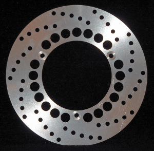 Round D-series Scooter Brake Rotor Silver, Stainless Steel, Zinc