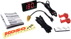Super Slim Temperature Gauge Black