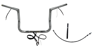 Plug & Play Ez Install 1-1/4(r) Flat Top Handlebar Kit Silver, 2, nordicamoto.ro
