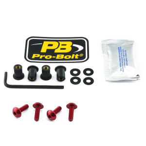 Screen Bolt Aluminium Red