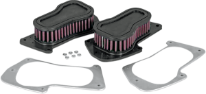 High Flow Air Filter Black, Red