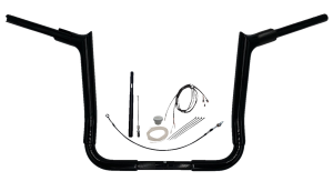 1-1/2(r) Ez Install Pointed Top Handlebar Kit Black, 1, nordicamoto.ro