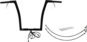 Plug & Play Ez Install 1-1/4(r) Flat Top Handlebar Kit Black