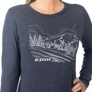 Klim Haven Tri-blend hosszú ujjú női póló, szürke melírozott – Rain Forest, 2, nordicamoto.ro