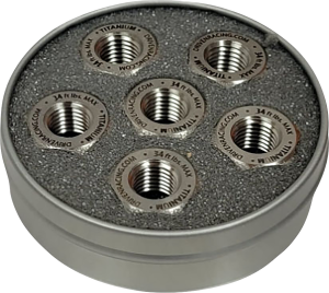Titanium Sprocket Nuts Silver, 4, nordicamoto.ro