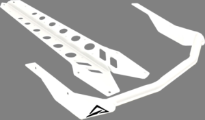 Skinz Rear Bumper White Ski Doo 850 Rev 146