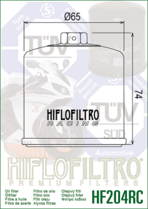 HONDA CBR250–1000 RR Hiflofiltro HF204RC olajszűrő, nordicamoto.ro