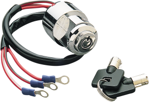 Custom Round Key Ignition Switch Chrome