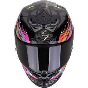 SCORPION EXO-R1 EVO II AIR SAVAGE M teljes arcú sport sisak – fekete/zöld/narancssárga, 2, nordicamoto.ro