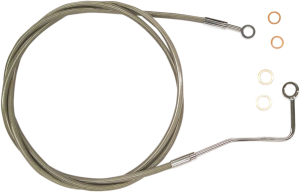 Xr Stainless Upper Brake Line Silver, Polished Oversize [+152 mm (6'')], 2, nordicamoto.ro